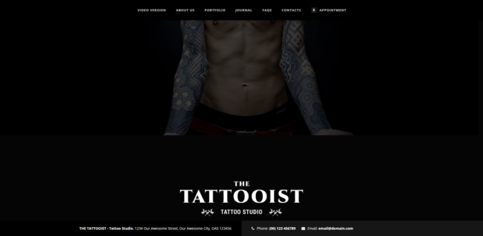 FireShot Capture 016 The Tattooist Tattoo Studio Template demo.webisir.com